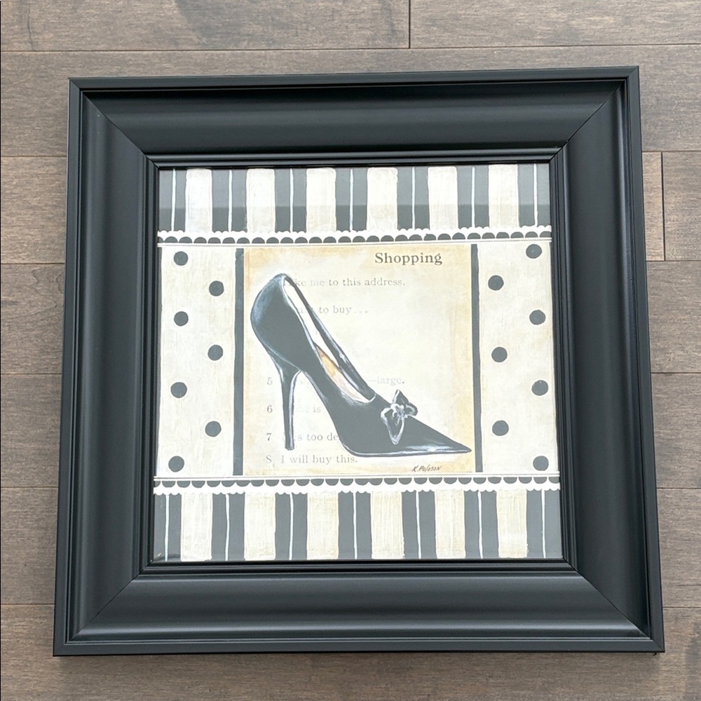 KIMBERLY POLOSON High Heel Stiletto Designer Art Print Framed Photo Fashion